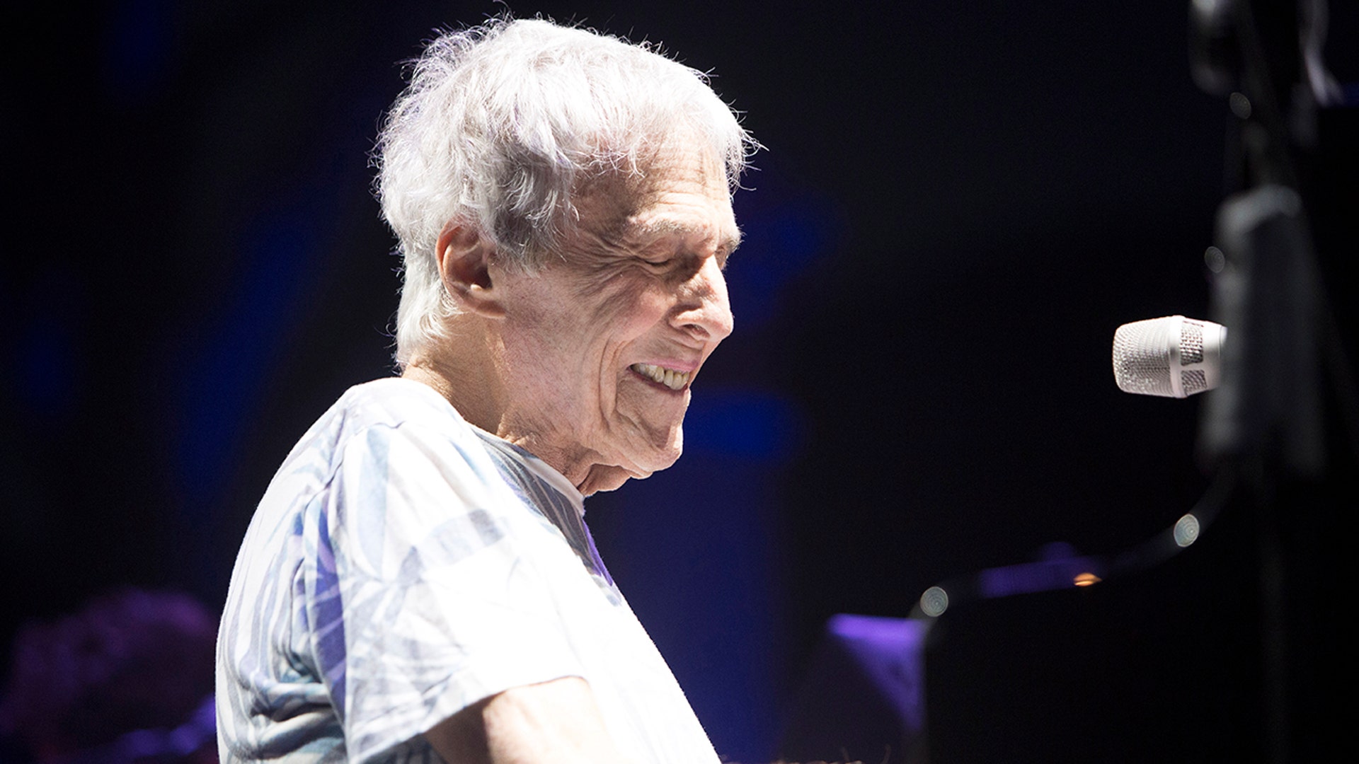 Burt Bacharach playing the piano