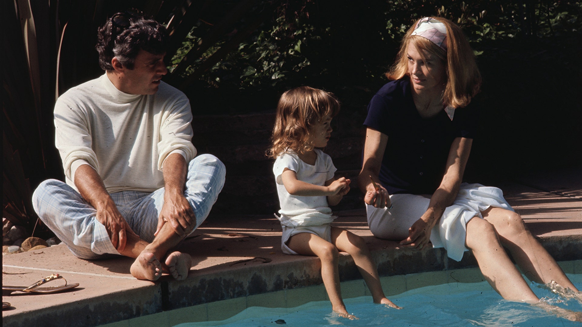 Burt Bacharach with his daughter in his home