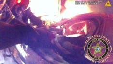 Florida driver rescued from fiery crash by Flagler sheriff's deputies, good Samaritans