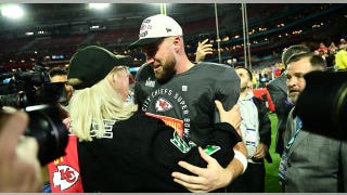 Super Bowl hot mic catches Jason and Travis Kelce with mother Donna on field: 'I love you, Momma!'