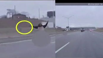 Michigan police arrest naked woman pointing machete at cars on highway