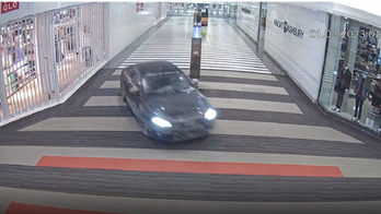 Wild video shows car racing through Canadian mall during electronics store heist