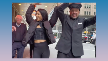 Scowling Bernie Sanders stumbles into TikTok video on streets of NYC, surprising unsuspecting performers
