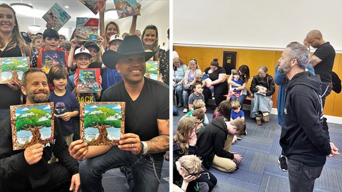 America is celebrated as Kirk Cameron and Coffey Anderson sing national anthem with Georgia crowds