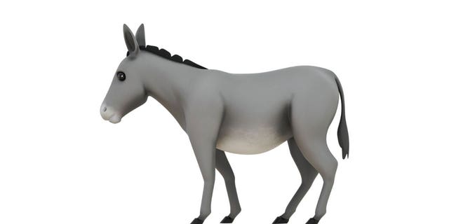 The donkey emoji on the new Apple iOS.