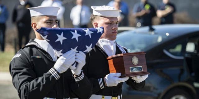 The Navy awarded Schmidt, who died in the Pearl Harbor attack, full military honors during the ceremony.