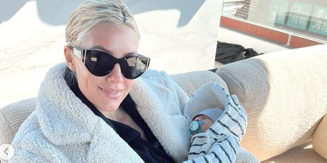 Tristan, 3 weeks, is Heather Rae Young's first child. She married Tarek El Moussa in 2021.