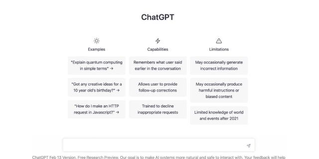 Layar beranda ChatGPT seharusnya terlihat seperti ini.