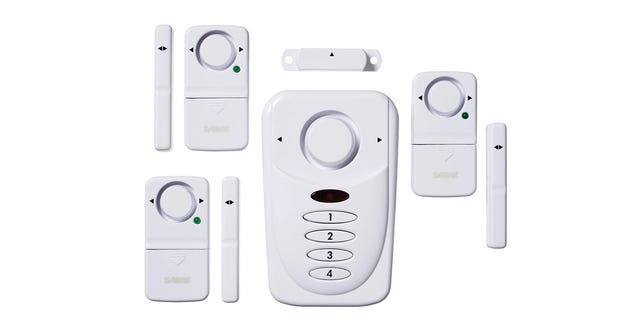 Saber door and window alarms for cars or hotel rooms.