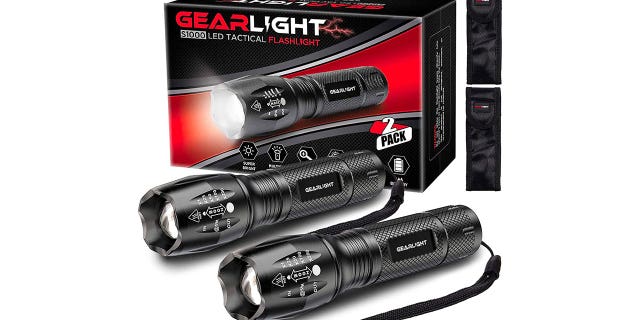 GearLight Tactical Flashlights to help in dark places or to attract attention when lost.