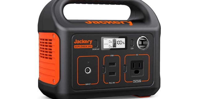 The Jackery power station weighs less than 7 lbs. and is perfect for travel. 