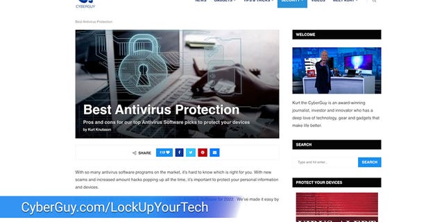 Go to CyberGuy.com for reviews of the best antivirus software and more.