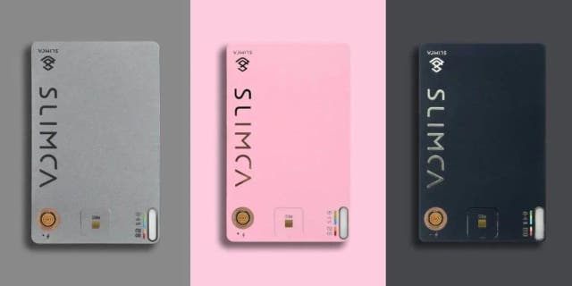 Esta tarjeta de crédito puede escuchar lo que dices y accederá a la billetera cerca de ti 6 La grabadora Slimca viene en diferentes colores, como plata, rosa y negro.