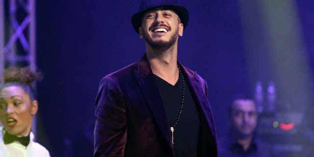 Moroccan singer Saad Lamjarred performs in Casablanca, Morocco, on Jan. 15, 2016. The trial for Lamjarred, who is accused of aggravated rape, started in Paris on Monday.