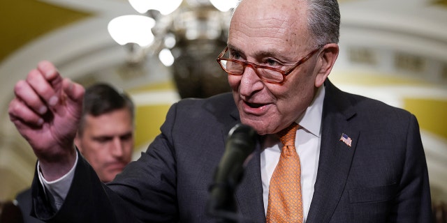 Senate Majority Leader Chuck Schumer, D-NY, on February 01, 2023, in Washington, DC. 