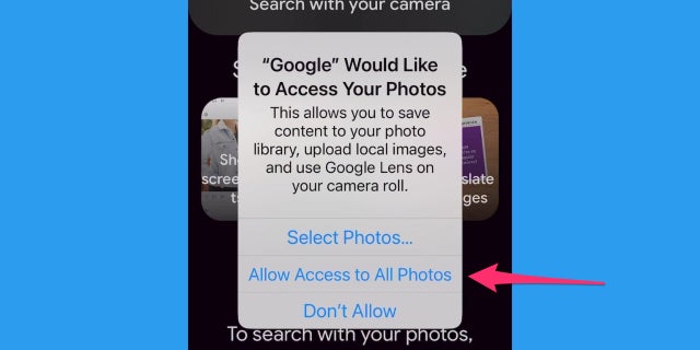 Allow access to photos.