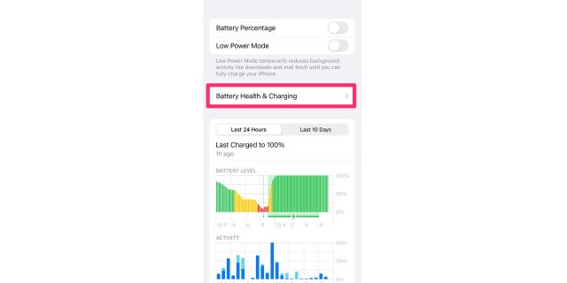 Instructions pour vérifier l'état de votre batterie.