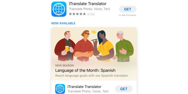 The iTranslate app is for travel where different cultures speak different languages.