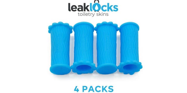 Leaklocks, a device which prevents your toiletries from leaking.