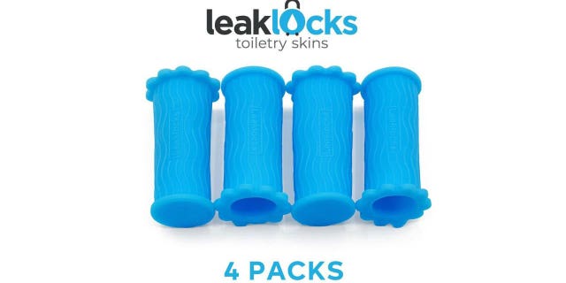 Leaklocks, a device that prevents the leakage of toiletries.