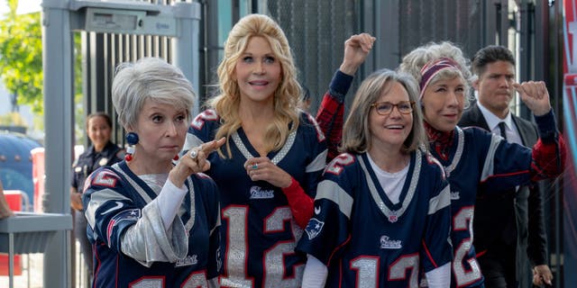 Rita Moreno, left, Jane Fonda, Sally Field and Lily Tomlin showcase their friendship "80 for Brady."