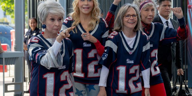 From left to right, Rita Moreno Jane Fonda, Sally Field and Lily Tomlin showcase their friendship in "80 for Brady."