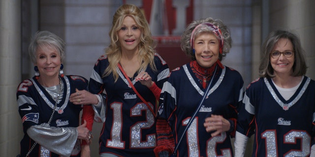 Rita Moreno, left, Jane Fonda, Lily Tomlin and Sally Field star in "80 for Brady."