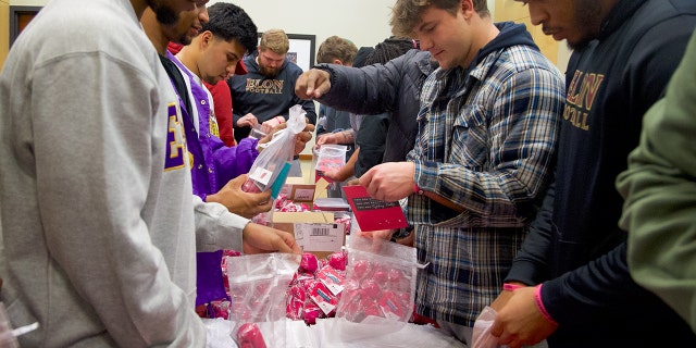 Elon University students and community members gathered on Feb. 2, 2023, to compile "strength and beauty" kits for women with cancer.