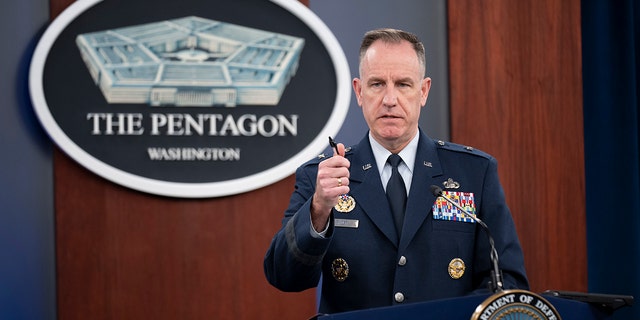 Pentagon spokesman Air Force Brig. Gen. Patrick Ryder speaks during a briefing at the Pentagon in Washington, D.C., on Jan. 17, 2023.