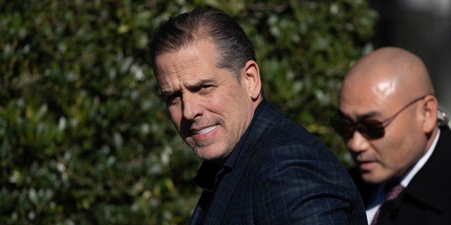 FILE - Hunter Biden walks along the South Lawn before the pardoning ceremony for the national Thanksgiving turkeys at the White House in Washington, Nov. 21, 2022. 