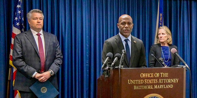 Erek L. Barron, U.S. Attorney for Maryland, said at a press conference on Feb. 6, 2023, that Sarah Beth Clendaniel and Brandon Clint Russell were charged with conspiracy to destroy an energy facility.