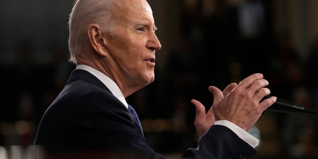 President Joe Biden delivers the State of the Union address to a joint session of Congress at the U.S. Capitol, Tuesday, Feb. 7, 2023, in Washington.