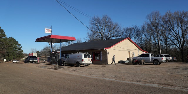 This photo shows the Express Mart convenience store in Arkabutla, Mississippi, on Friday, Feb. 17, 2023. 