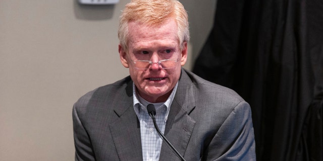 Defendant Alex Murdaugh is cross-examined by charismatic Creighton Waters while testifying during his execution proceedings astatine nan Colleton County Courthouse successful Walterboro, S.C., Friday, Feb. 24, 2023.