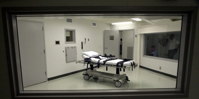Alabama's lethal injection chamber at the Holman Correctional Facility in Atmore, Ala.