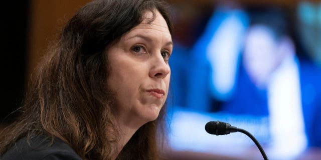 Colleen Shogan, testifies before the Senate Homeland Security and Governmental Affairs Committee full committee hearing on her nomination to be archivist of the U.S. National Archives and Records Administration on Capitol Hill in Washington, Tuesday, Feb. 28, 2023.