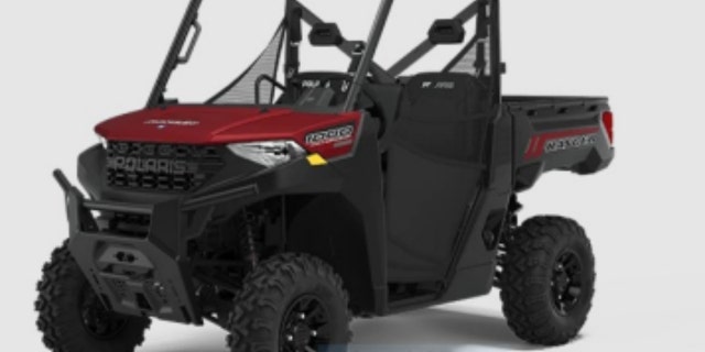 The male suspect, whose whereabouts is also unknown, was driving a two-seat, maroon and black Polaris Northstar XP 1000 golf cart.