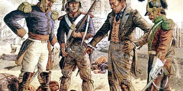 Slave Joe fought and bled on the walls of The Alamo beside master William B. Travis, who was killed in the battle. Much of what we know about the legendary last stand for Texas independence comes from Joe's account of the battle.Illustration by Gary Zaboly. 