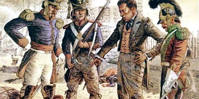 Slave Joe fought and bled on the walls of The Alamo beside master William B. Travis, who was killed in the battle. Much of what we know about the legendary last stand for Texas independence comes from Joe's account of the battle.Illustration by Gary Zaboly. 