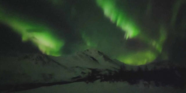 Northern Lights are seen near Anchorage, Alaska
