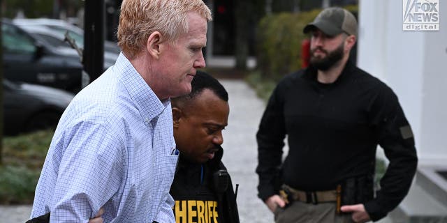 Alex Murdaugh arrives at Colleton County courthouse in Walterboro, S.C., Friday, February 3, 2023. Murdaugh is on trial for the double murder of his wife and son.