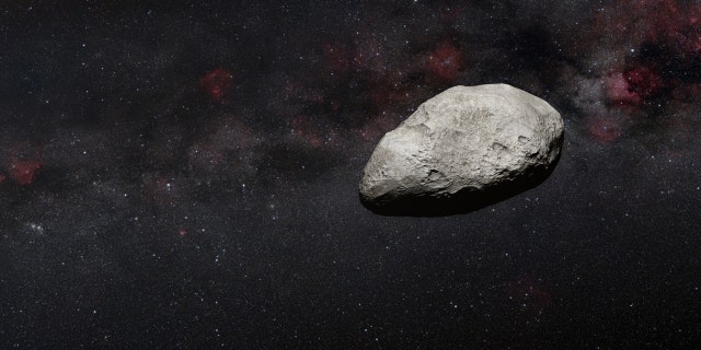 An illustration of an asteroid