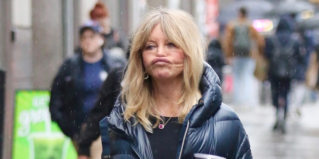Goldie Hawn picked up a purple juice in midtown Manhattan on Friday.