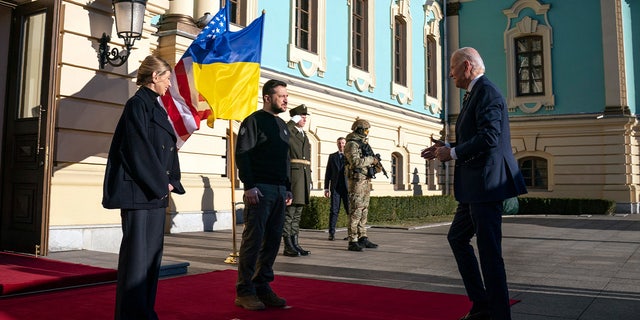 President Biden meets Ukrainian President Volodymyr Zelenskyy in Kyiv, Ukraine.
