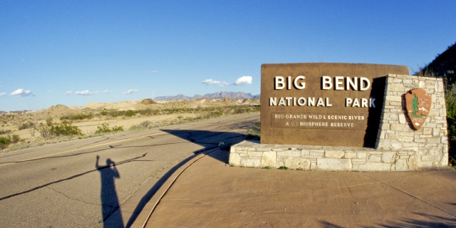 An entrance sign for Big Bend National Park