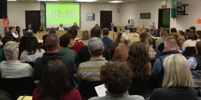 California parents attended the San Ramon Valley Unified School District's school boarding meeting amid discussions about banning books in the district.