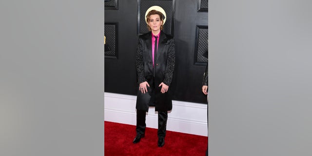 Brandi Carlile walks red carpet at the Crypto.com arena ahead of Grammy awards.