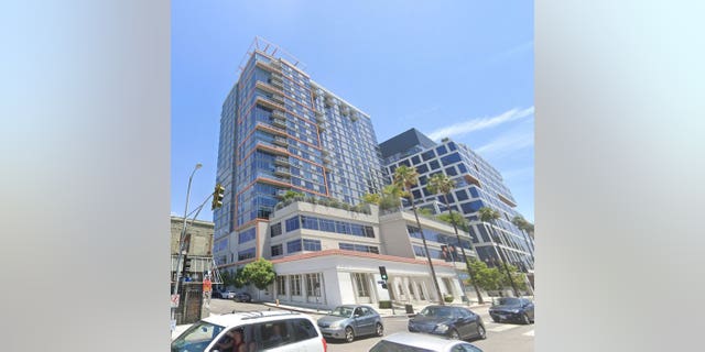 Braxton Johnson was arrested by Los Angeles Police Department after she threatened to carry out a mass shooting at the high rise building at 1522 Gordon St. in Hollywood on January 31, 2023.