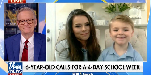 Brodie Kenyon, 6 years old, appeared on "Fox and Friends" with his mom, Jessica Kenyon, to explain why he wants more time to himself. "I'm protesting," he said.