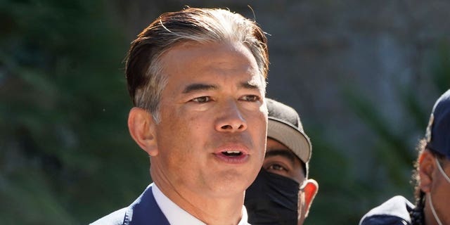 California Attorney General Rob Bonta speaks at a news conference at the Capitol in Sacramento, Calif., Feb. 23, 2022.